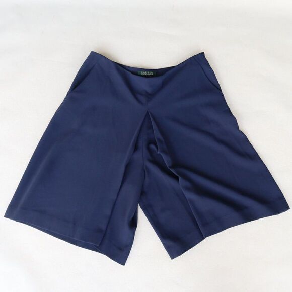 Ralph Lauren Crepe Pleat Front Culottes Pants - Picture 1 of 8
